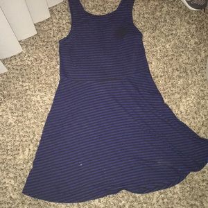 Blue striped dress